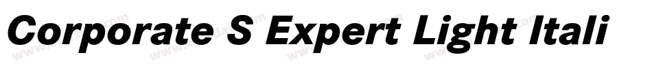 Corporate S Expert Light Italic OsF字体转换